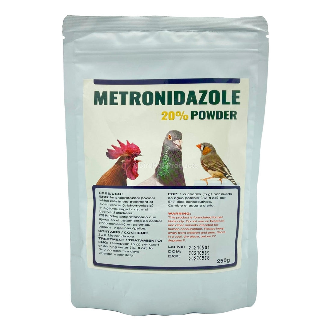 Metronidazole 20% Powder for Birds (Flagyl)250g