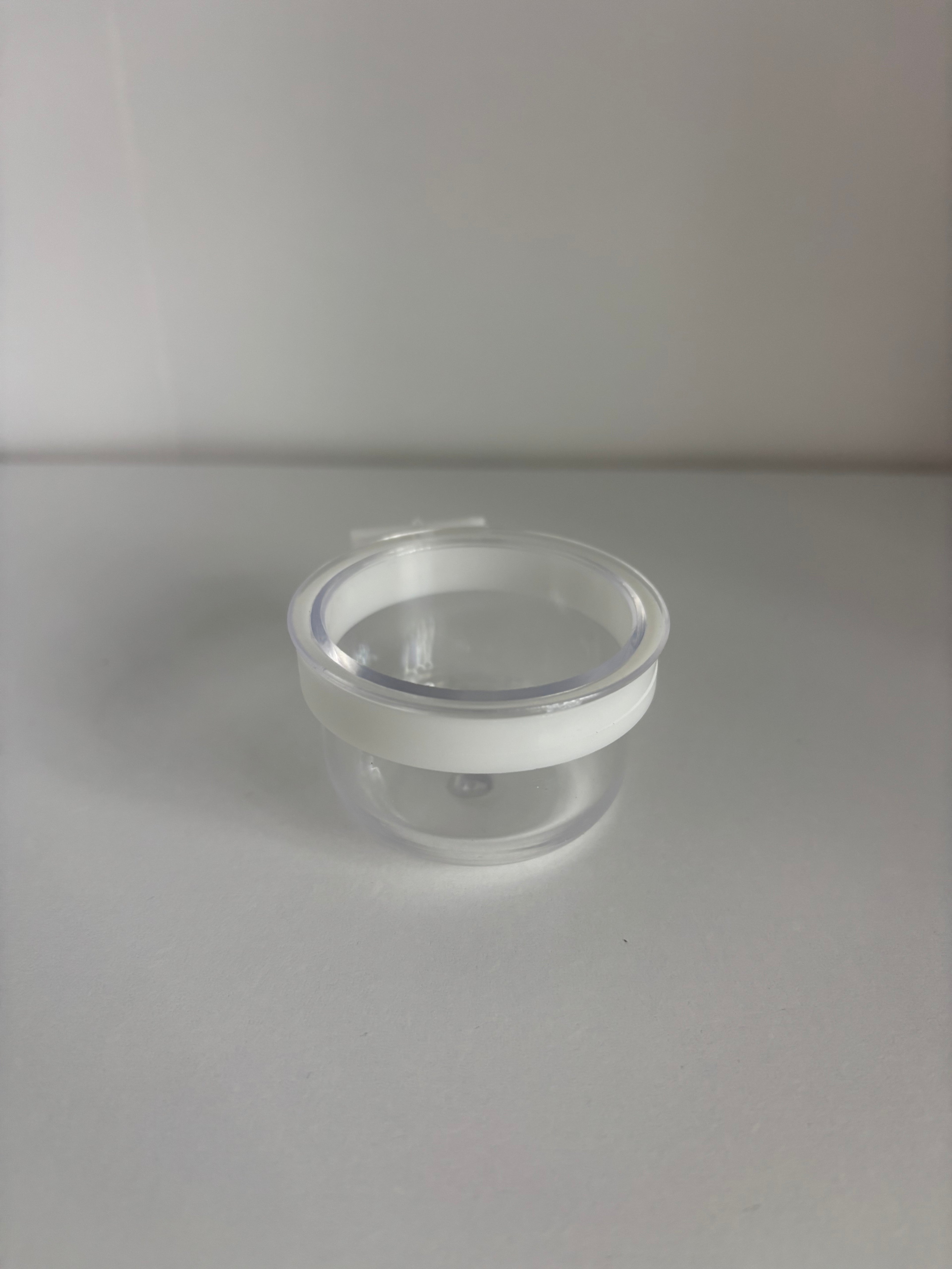 Clear Plastic Bird Feeding & Water Cup